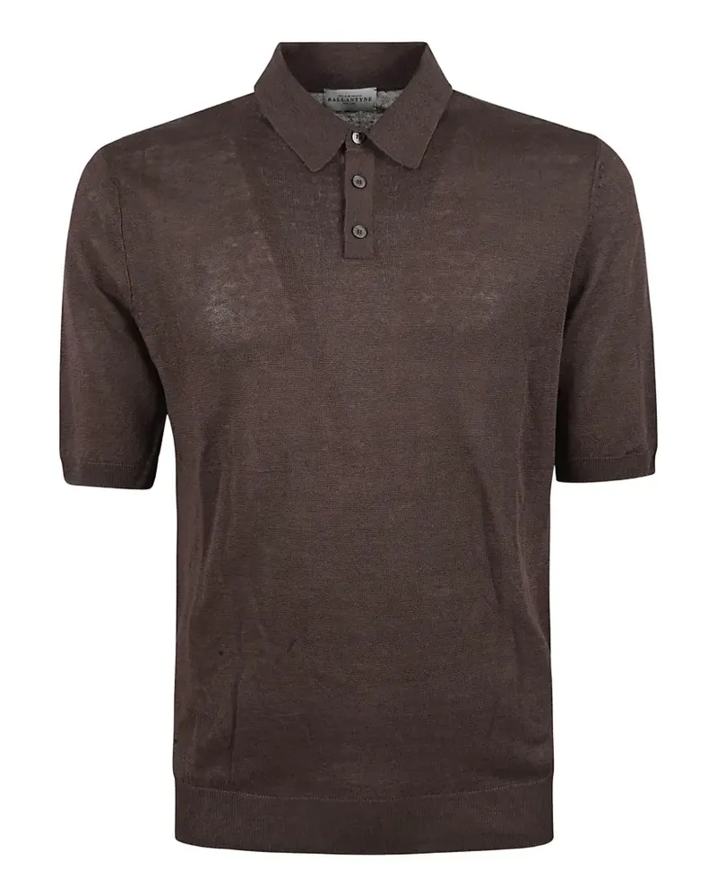 Ballantyne Poloshirt mit Knopfleiste - Braun Braun