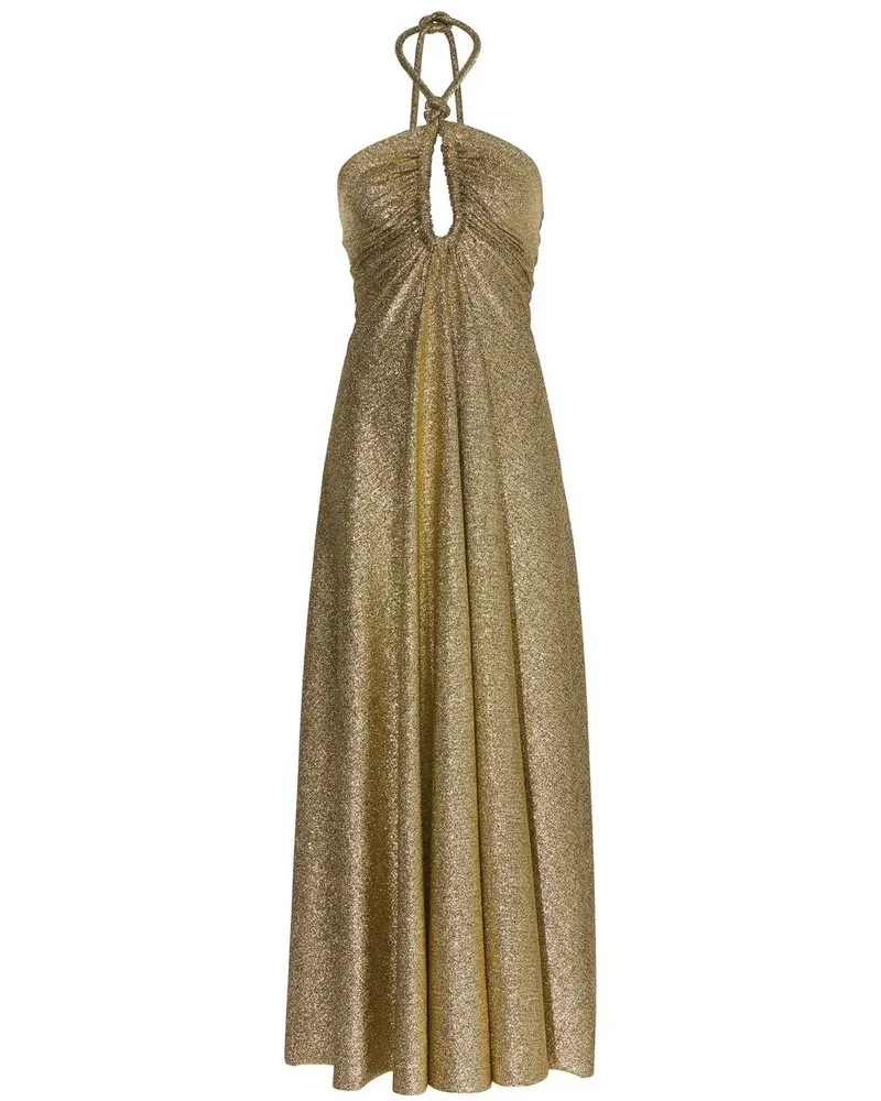 Proenza Schouler Neckholder-Kleid mit Metallic-Effekt - Gold Gold