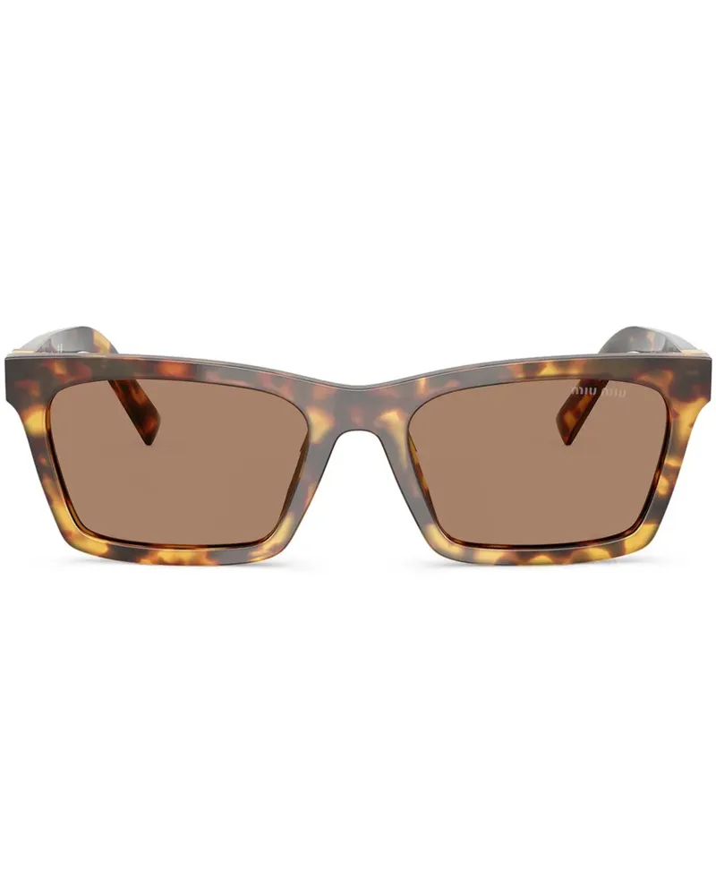 Miu Miu Sonnenbrille mit eckigem Gestell - Braun Braun