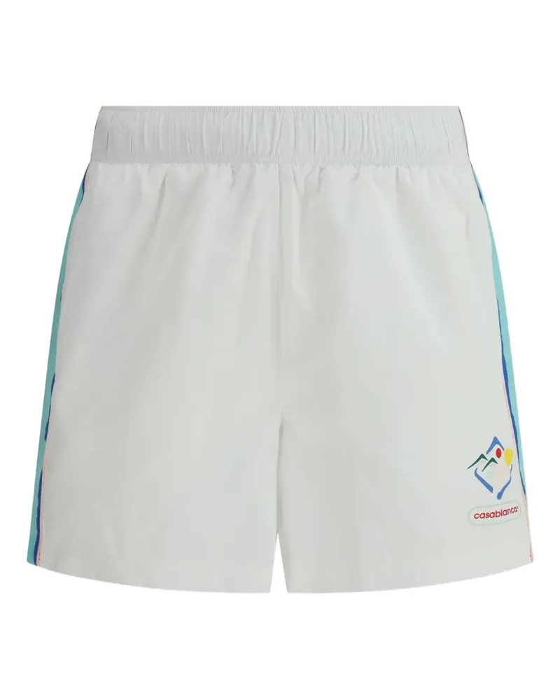 Casablanca Paris Casa Sportif Windbreaker-Shorts - Weiß Weiß