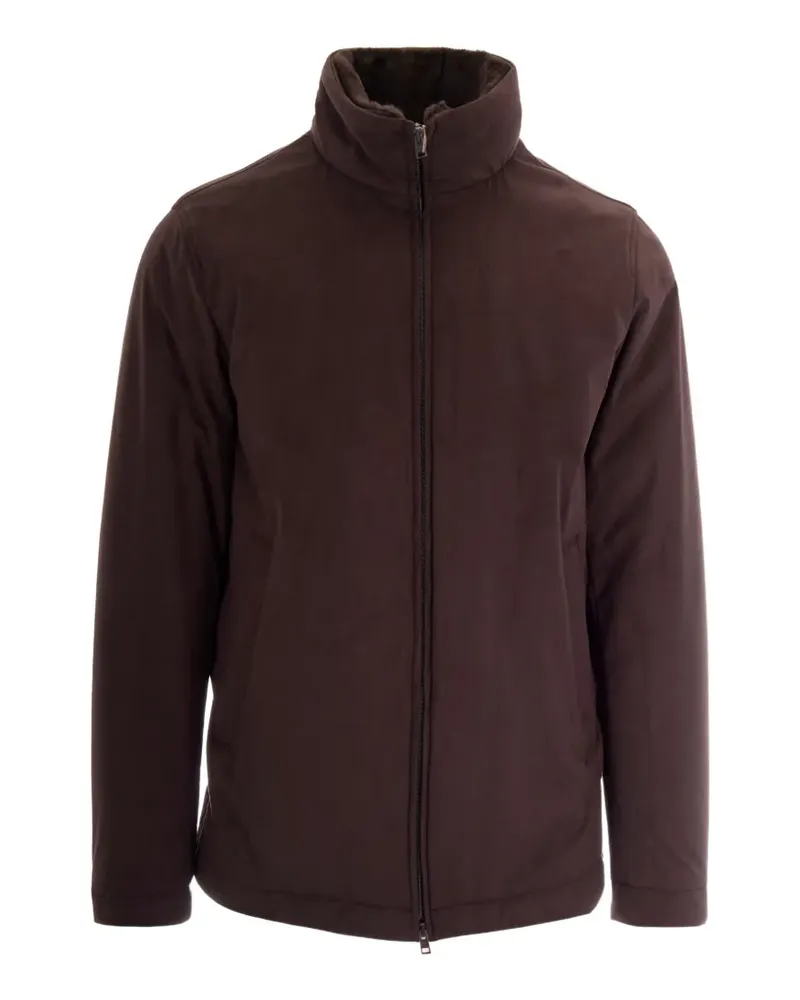 Herno high-neck zip-up jacket - Braun Braun