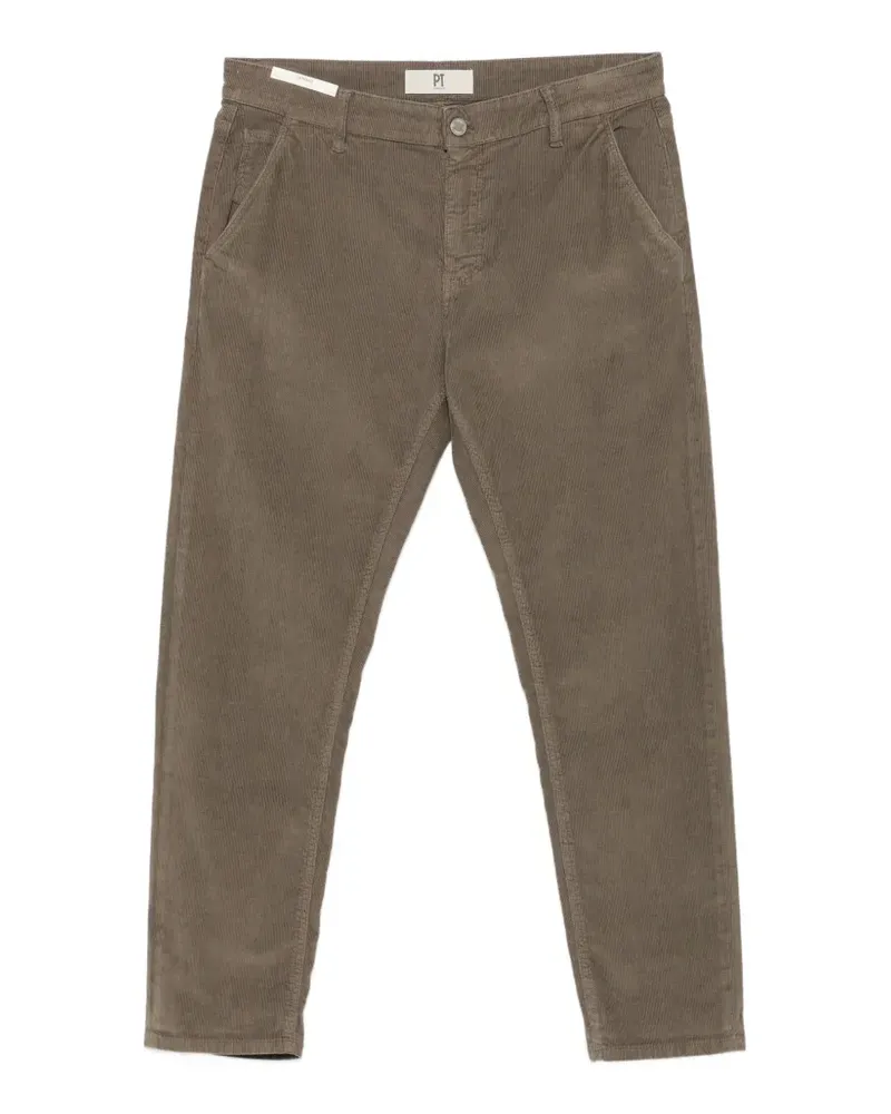 PT TORINO Tapered-Hose aus Cord - Braun Braun