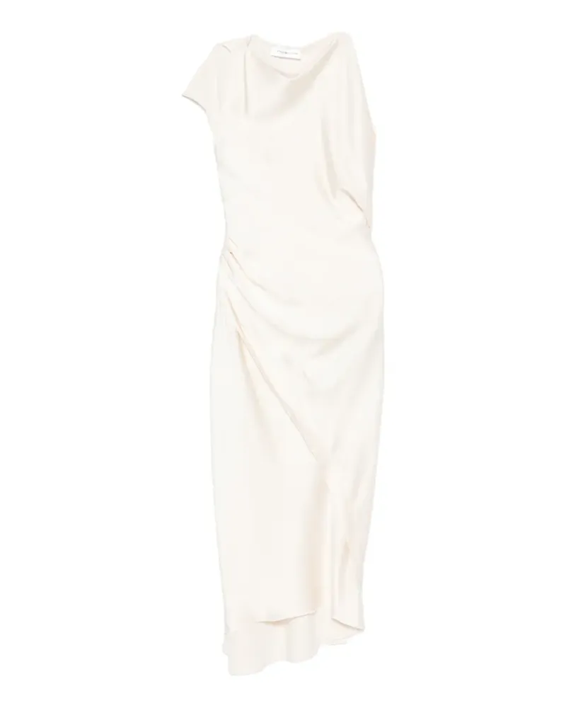 Victoria Beckham sleeveless draped asymmetric dress - Nude Nude
