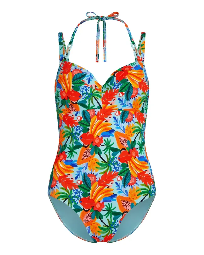 Marlies Dekkers Paradisa Badeanzug mit Blumen-Print - Blau Blau