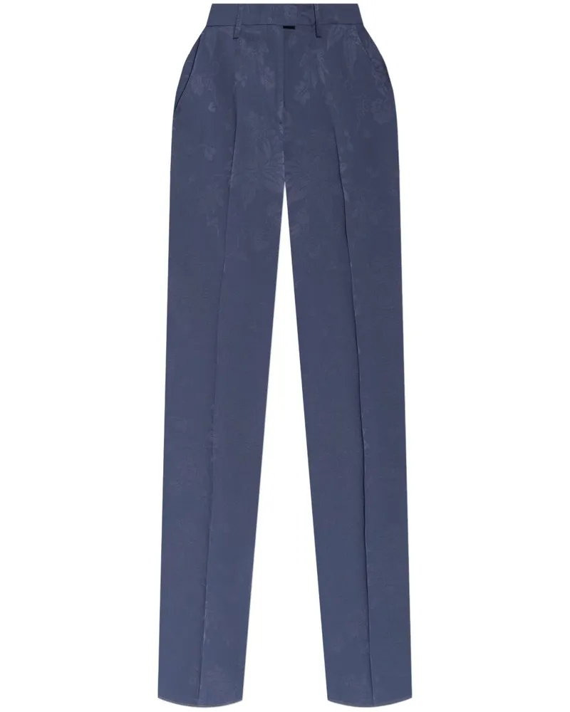 Etro Hose mit Blumen-Print - Blau Blau