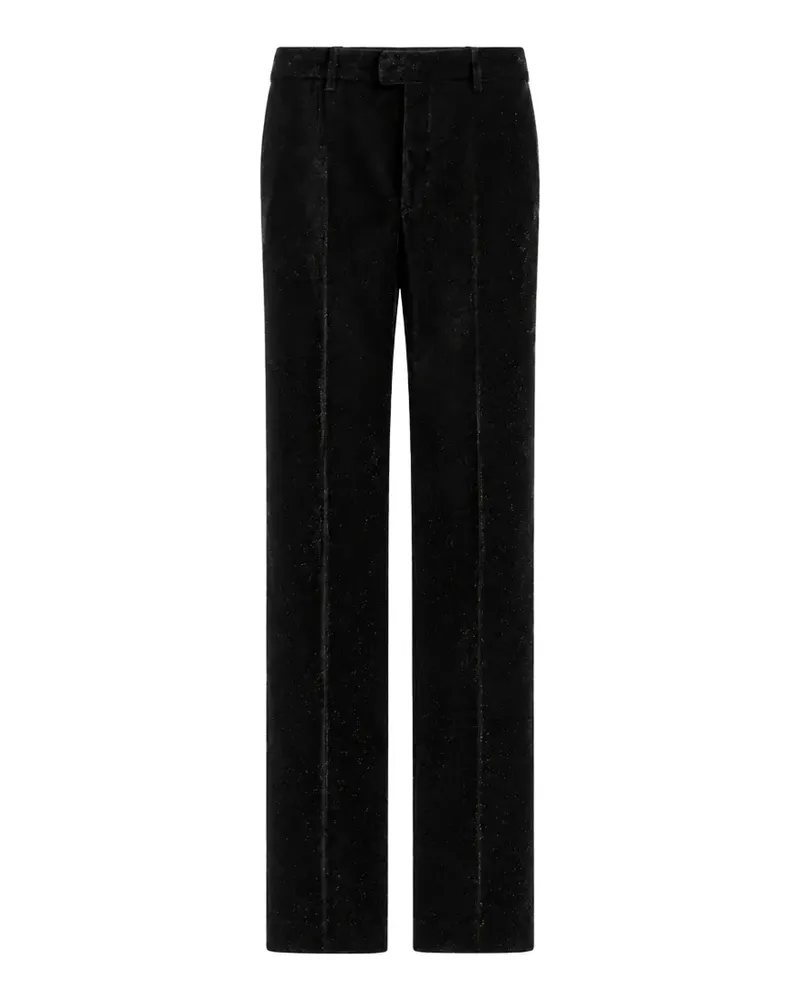Philipp Plein Gerade Hose im Glitter-Look - Schwarz Schwarz