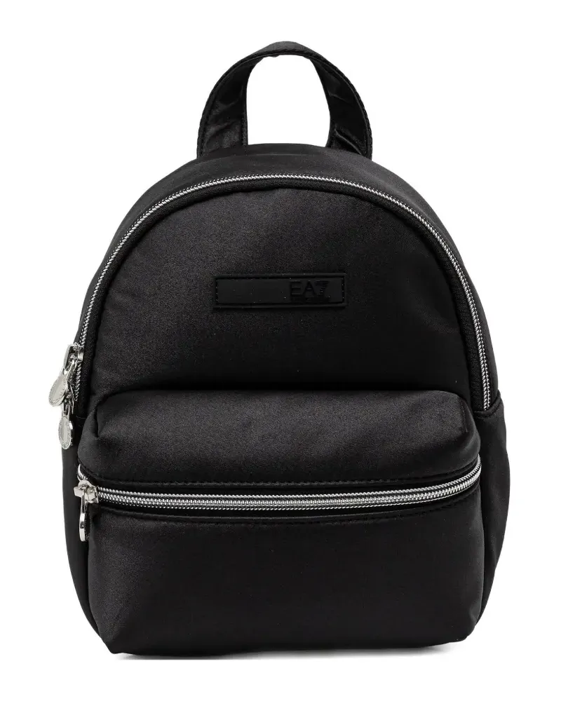EA7 Mini Rucksack aus Satin - Schwarz Schwarz