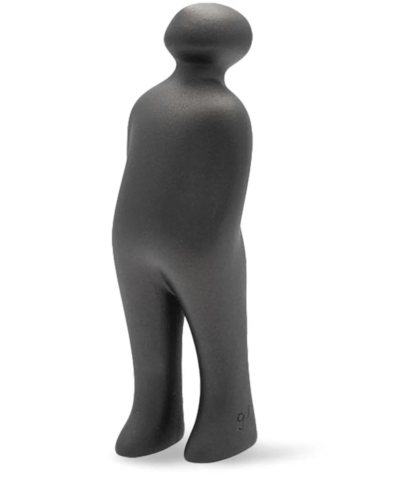 Gardeco The Visitor Skulptur aus Keramik - Schwarz Schwarz