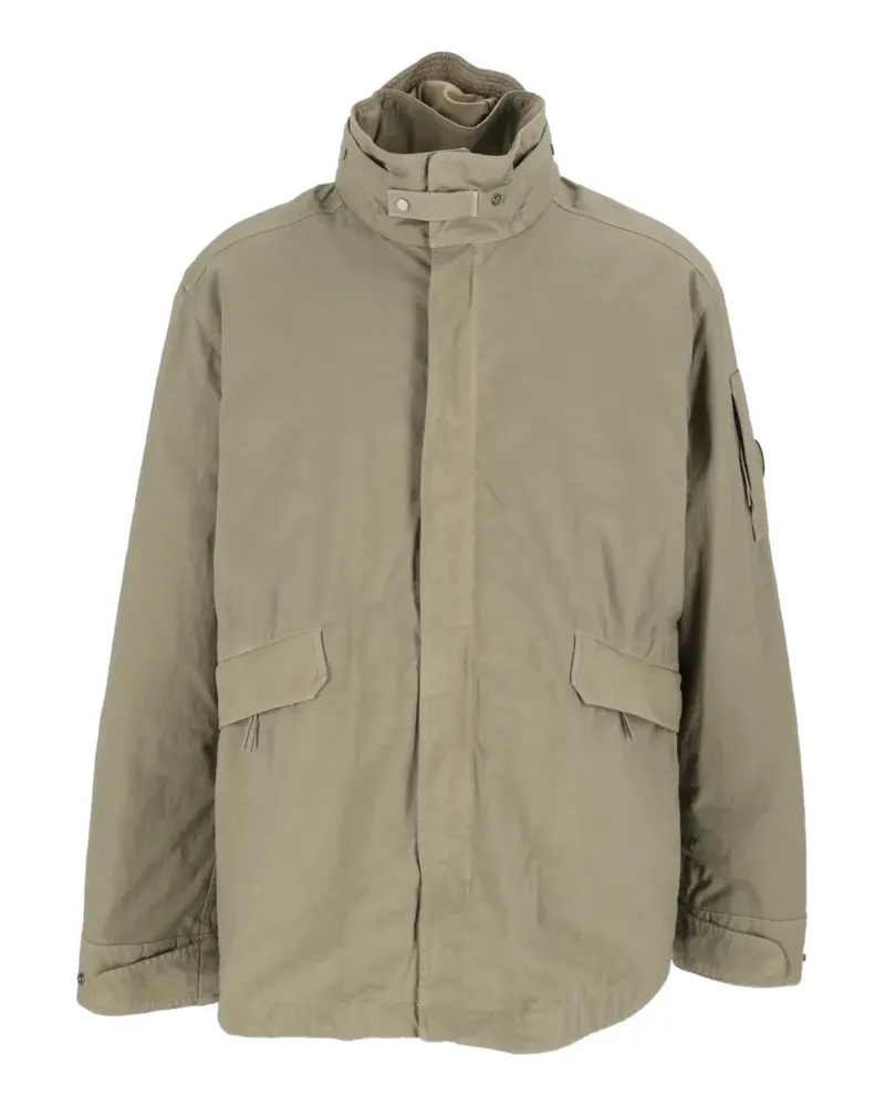C.P. Company twill-mixed hooded Lens jacket - Nude Nude