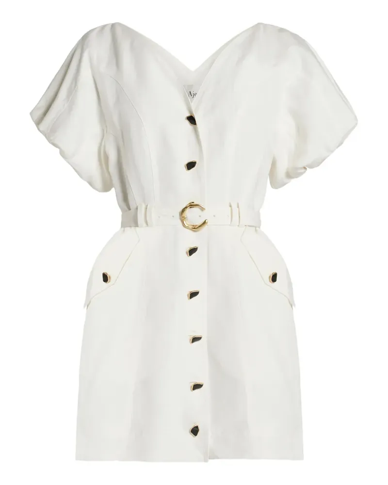 Aje. Minikleid mit Puffärmeln - Weiß Weiß