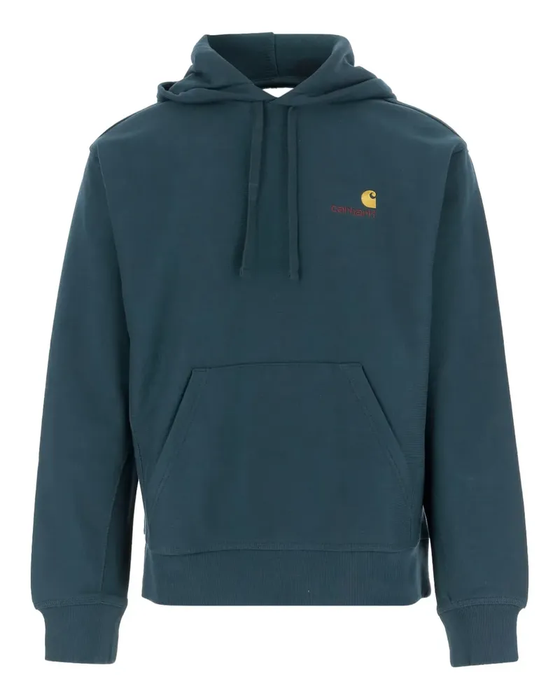 Carhartt WIP American Script Hoodie mit Logo-Stickerei - Blau Blau