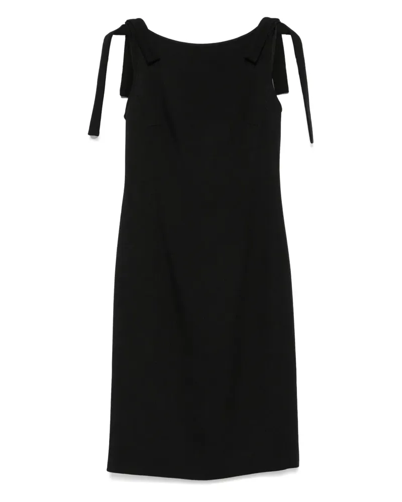 N° 21 Midikleid mit Schleifendetail - Schwarz Schwarz