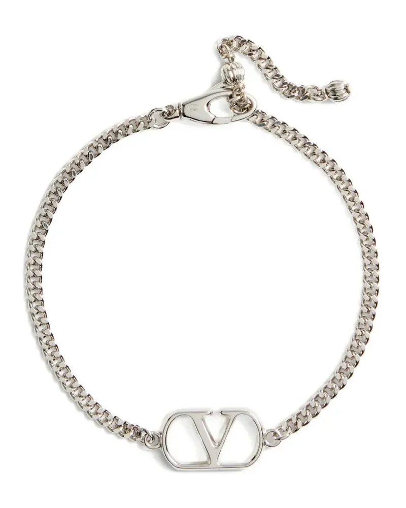 Valentino Garavani Kettenarmband mit Logo-Schild - Silber Silber
