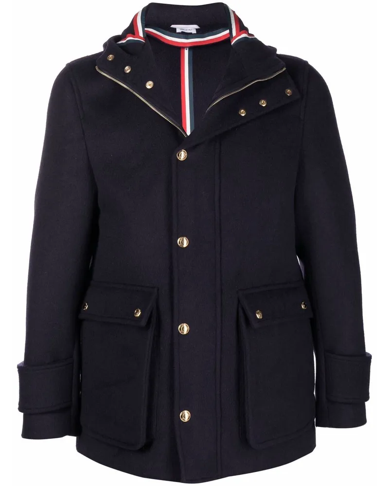 Thom Browne Kapuzenparka aus Kaschmir - Blau Blau