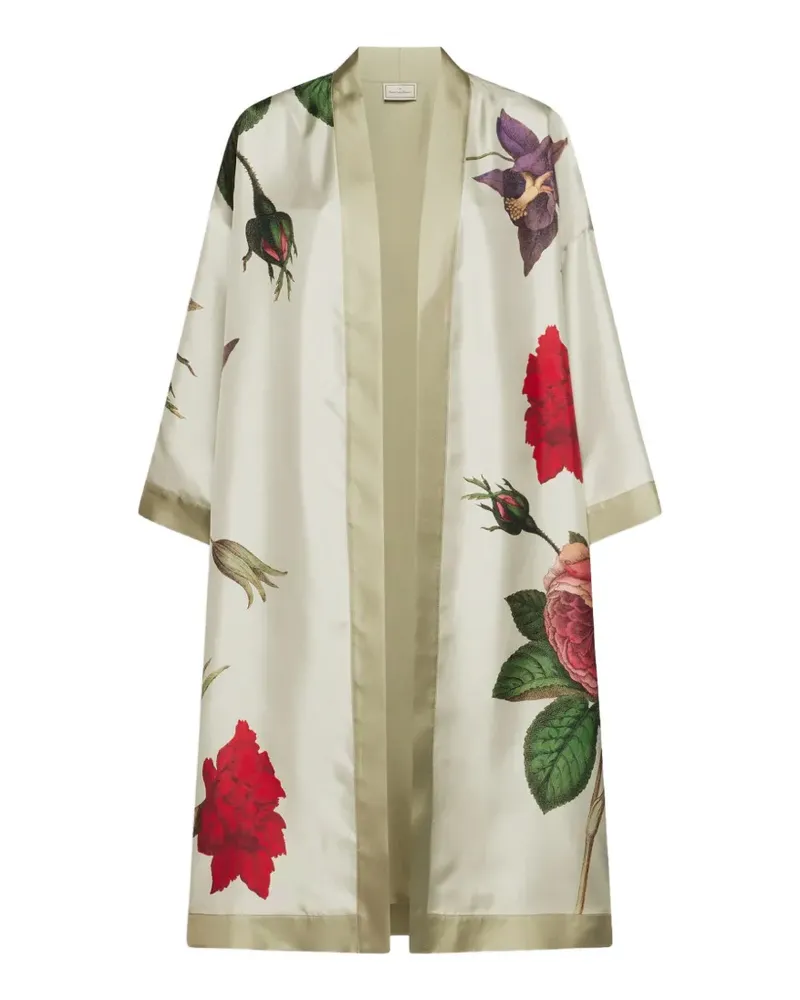 Pierre-Louis Mascia Aloe Kimono mit Blumenprint - Nude Nude