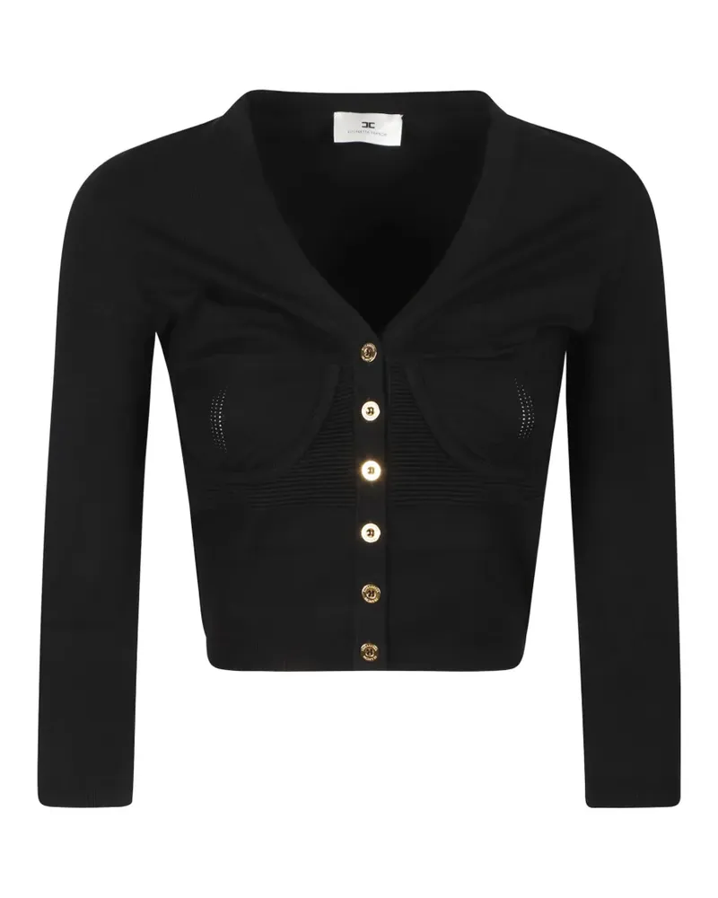 Elisabetta Franchi button-up cardigan - Schwarz Schwarz