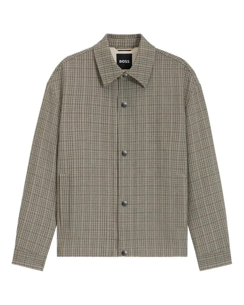HUGO BOSS Craig Jacke mit Karomuster - Nude Nude