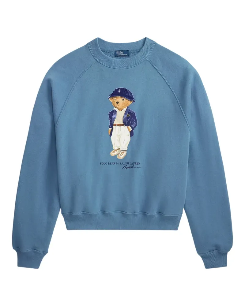 Ralph Lauren Leichter Polo Bear Fleecepullover mit Rundhalsausschnitt - Blau Blau