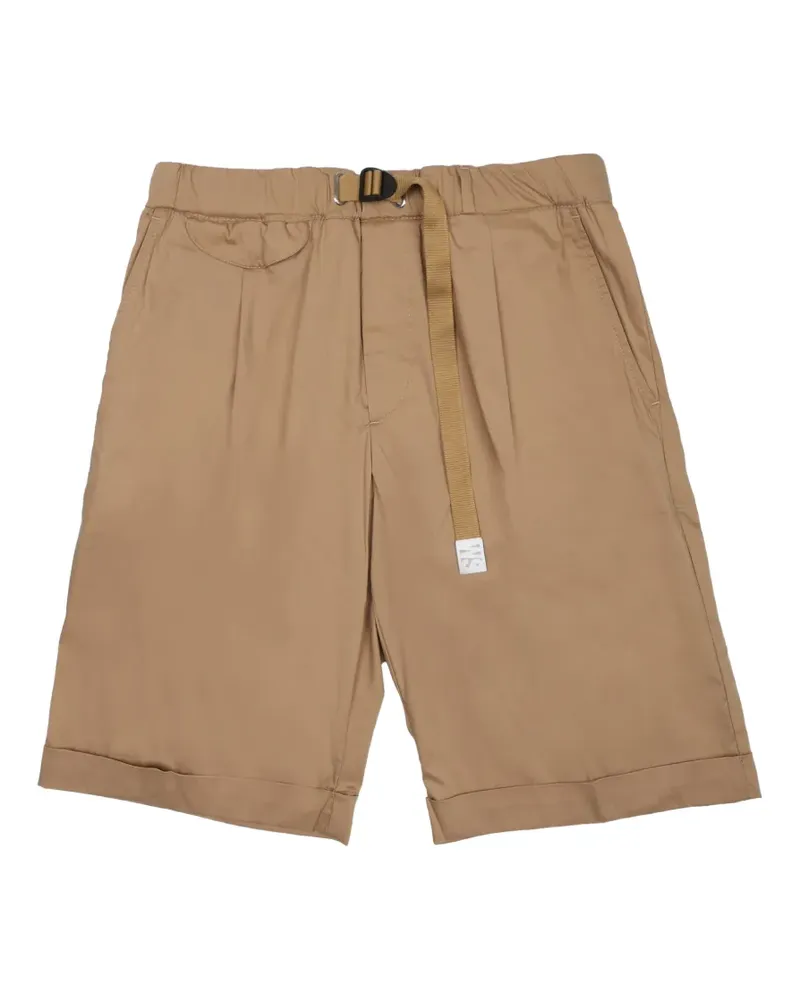 PLAN C belted pleated shorts - Nude Nude
