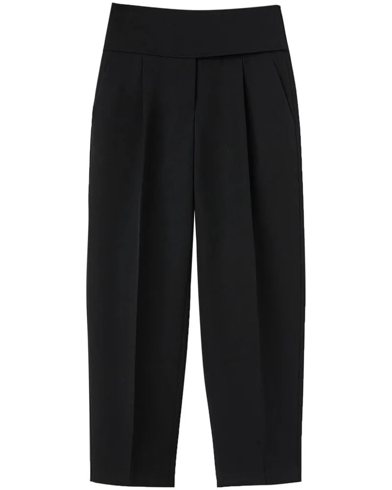 Jil Sander Cropped-Hose mit hohem Bund - Schwarz Schwarz