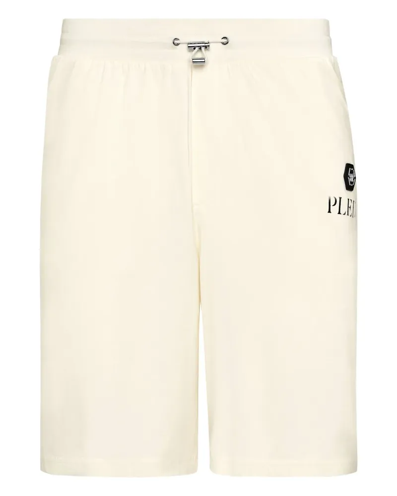 Philipp Plein Joggingshorts mit Logo-Applikation - Weiß Weiß
