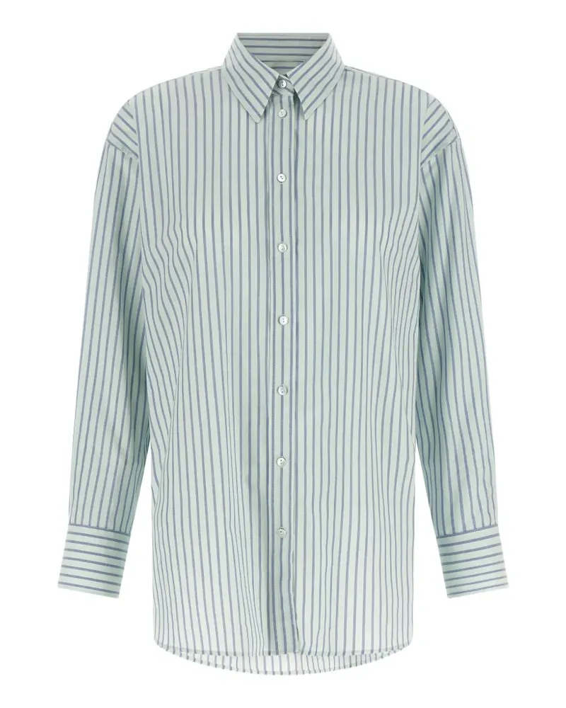 XACUS striped cotton shirt - Grün Grün
