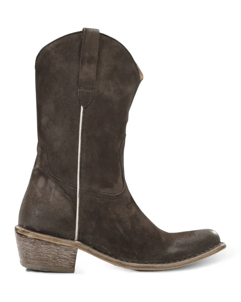 Moma suede western boots - Braun Braun