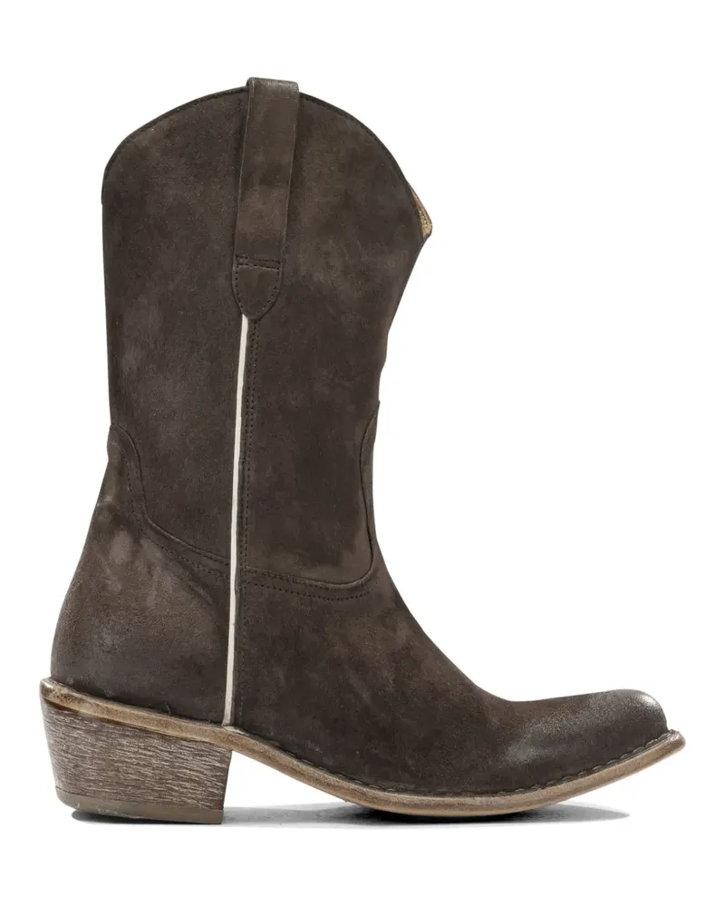 Moma suede western boots - Braun Braun
