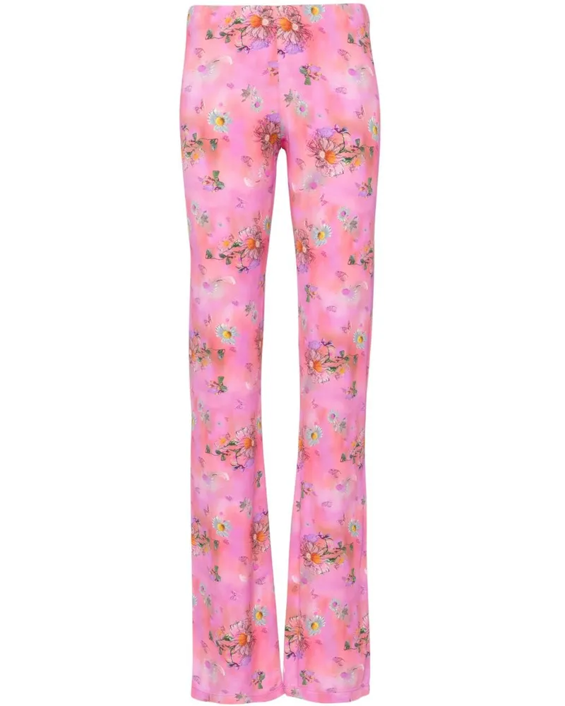 Margherita MACCAPANI Ausgestellte Jaz Hose mit Blumen-Print Rosa