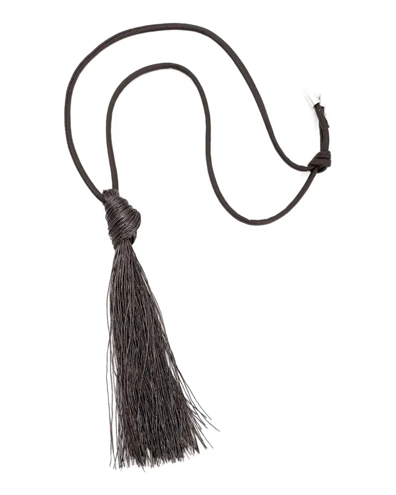 ALYSI long fringed knotted necklace - Braun Braun