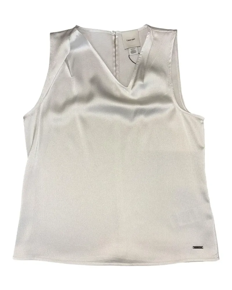 Calvin Klein Oberteil mit V-Ausschnitt - Weiß Weiß