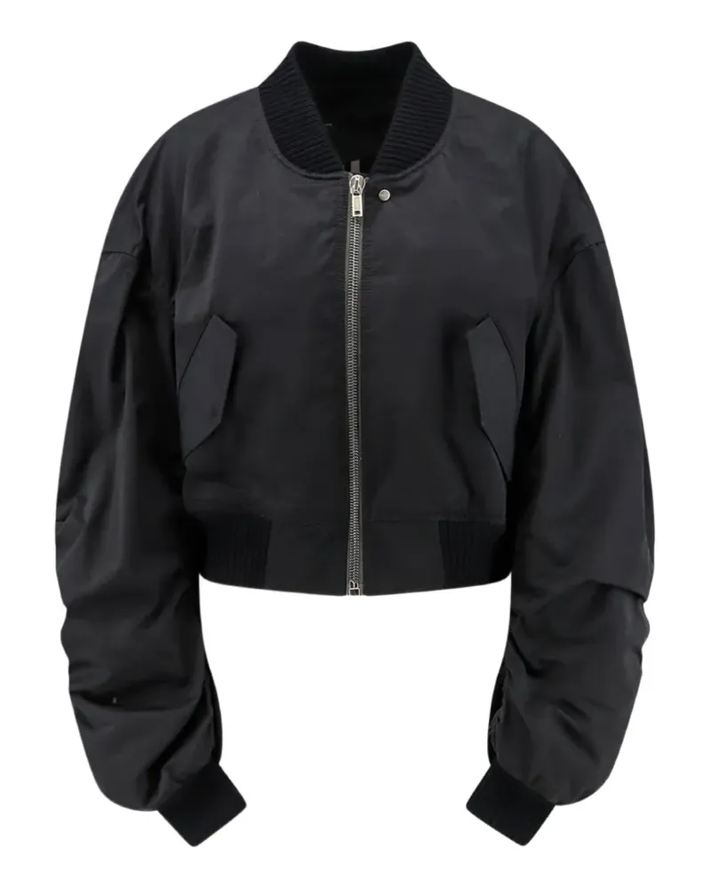 Rick Owens Secchia ruched cropped bomber jacket - Schwarz Schwarz