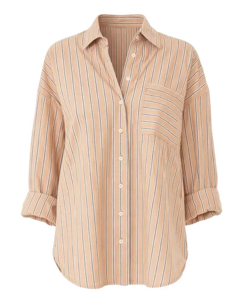 Xírena striped chest-pocket shirt - Nude Nude