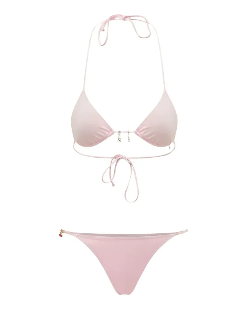 MC2 Saint Barth Triangel-Bikini mit Anhänger - Rosa Rosa