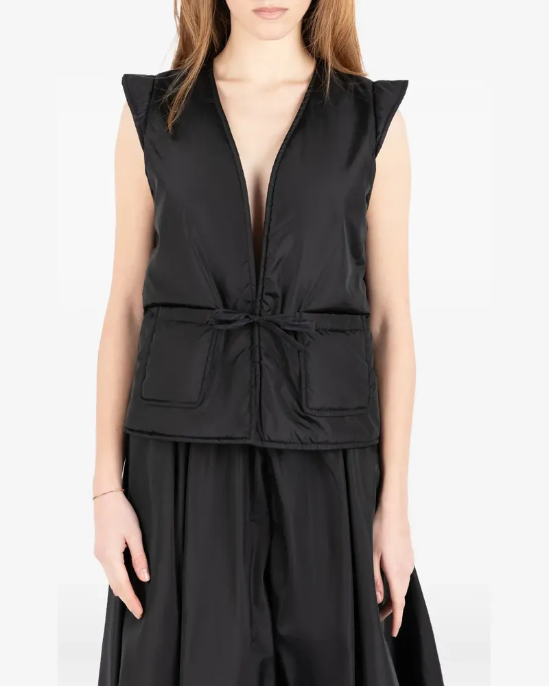 Société Anonyme tie-detail waistcoat - Schwarz Schwarz