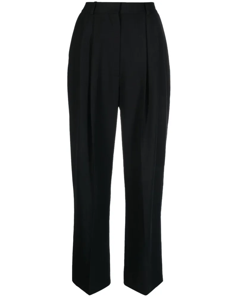 Totême Plissierte Hose - Schwarz Schwarz