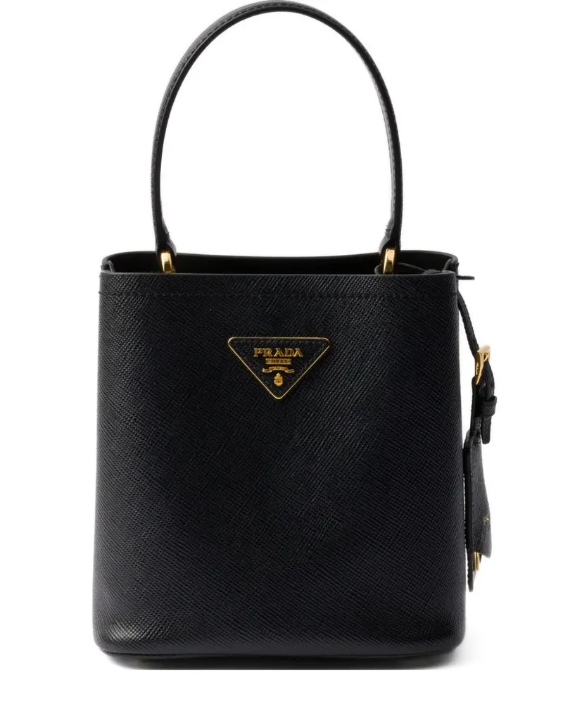 Prada Mini Panier Tote Bag - F0002 BLACK F0002