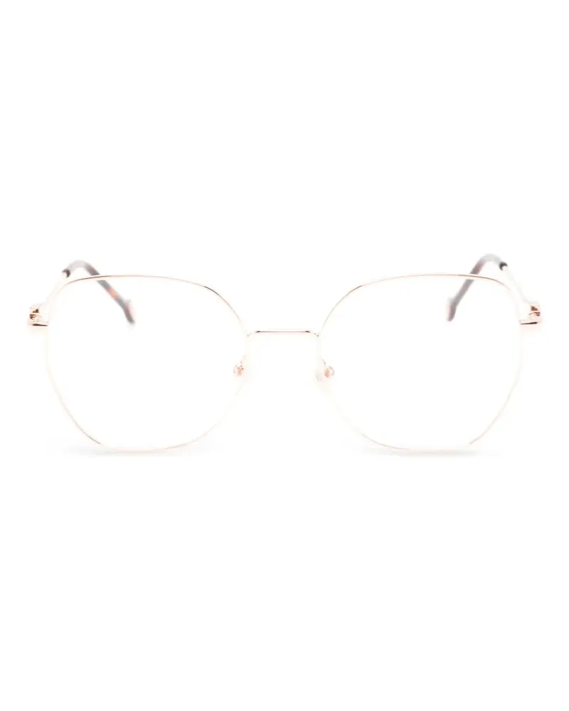 Carolina Herrera New York Brille mit geometrischem Gestell - Gold Gold