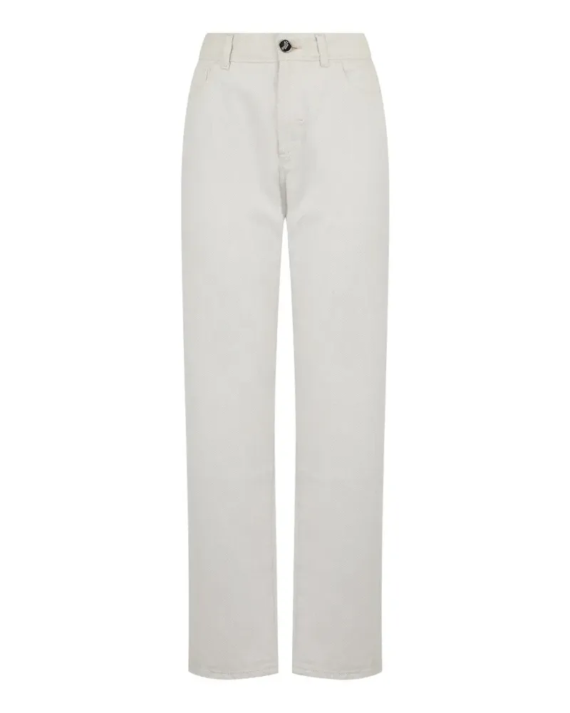 MOORER logo-patch straight-leg jeans - Nude Nude