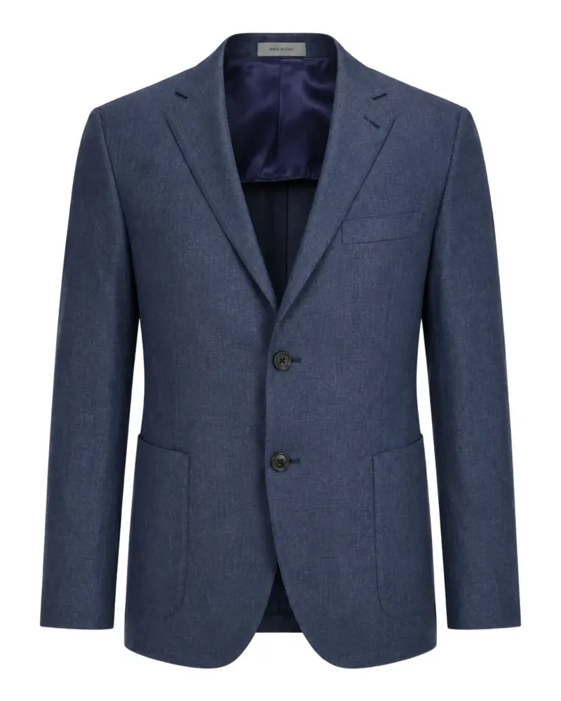 Corneliani single-breasted notch-lapels blazer - Blau Blau