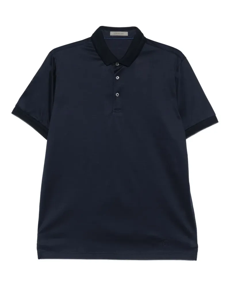 Corneliani Poloshirt mit kurzen Ärmeln - Blau Blau