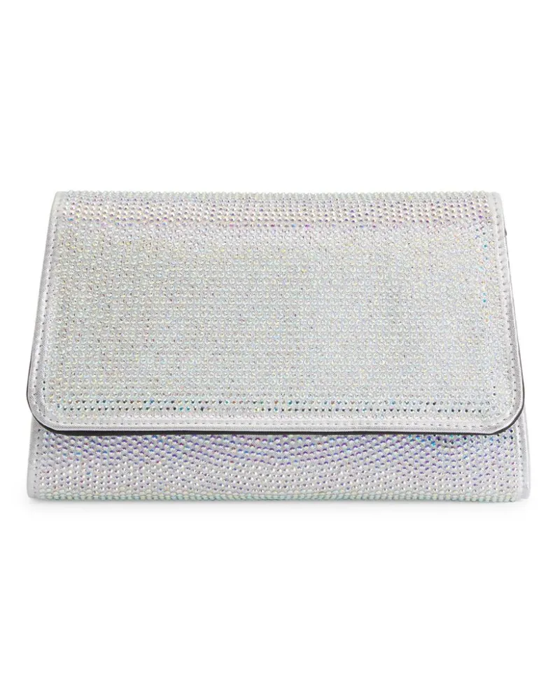 Giuseppe Zanotti Idha Clutch mit Kristallen - Silber Silber