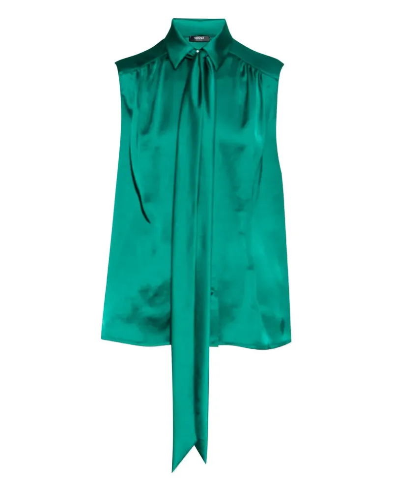 Versace tie-fastening blouse - Grün Grün