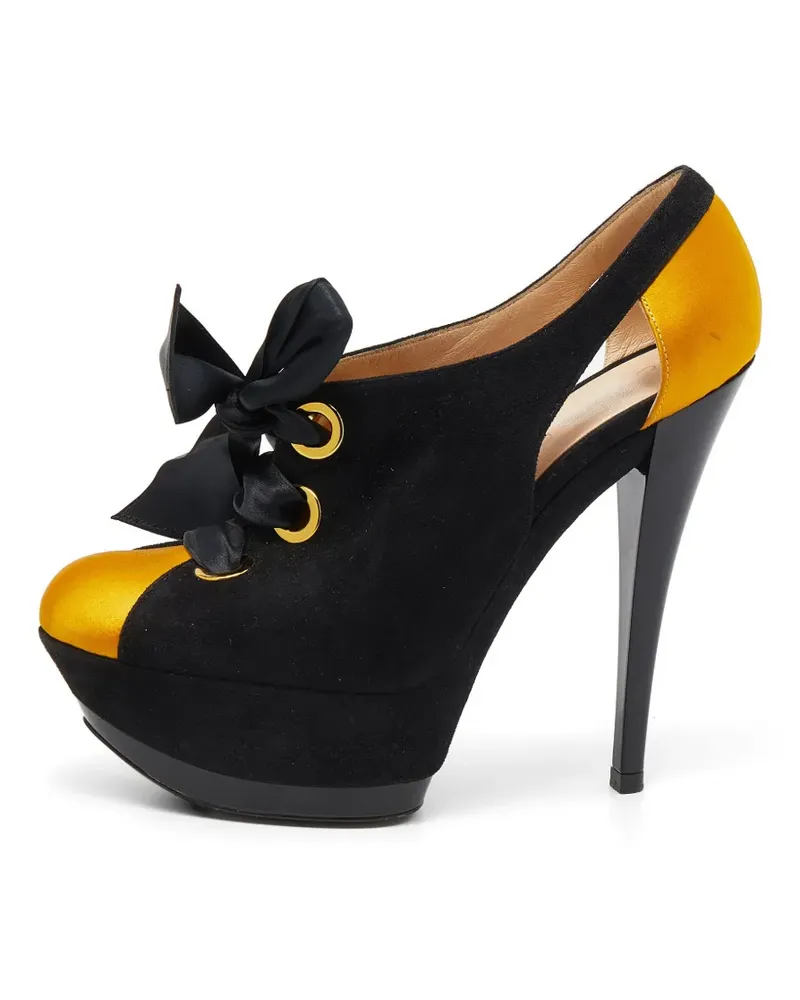 Casadei lace-up platform ankle boots - Schwarz Schwarz