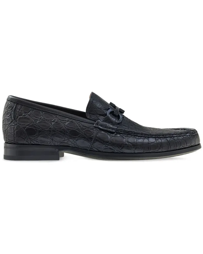 Ferragamo Loafer mit Gancini-Detail - Schwarz Schwarz