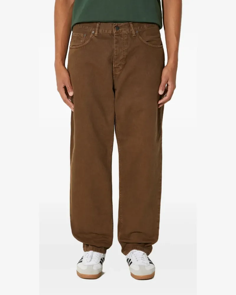 Carhartt WIP Jeans mit Logo-Patch - Braun Braun