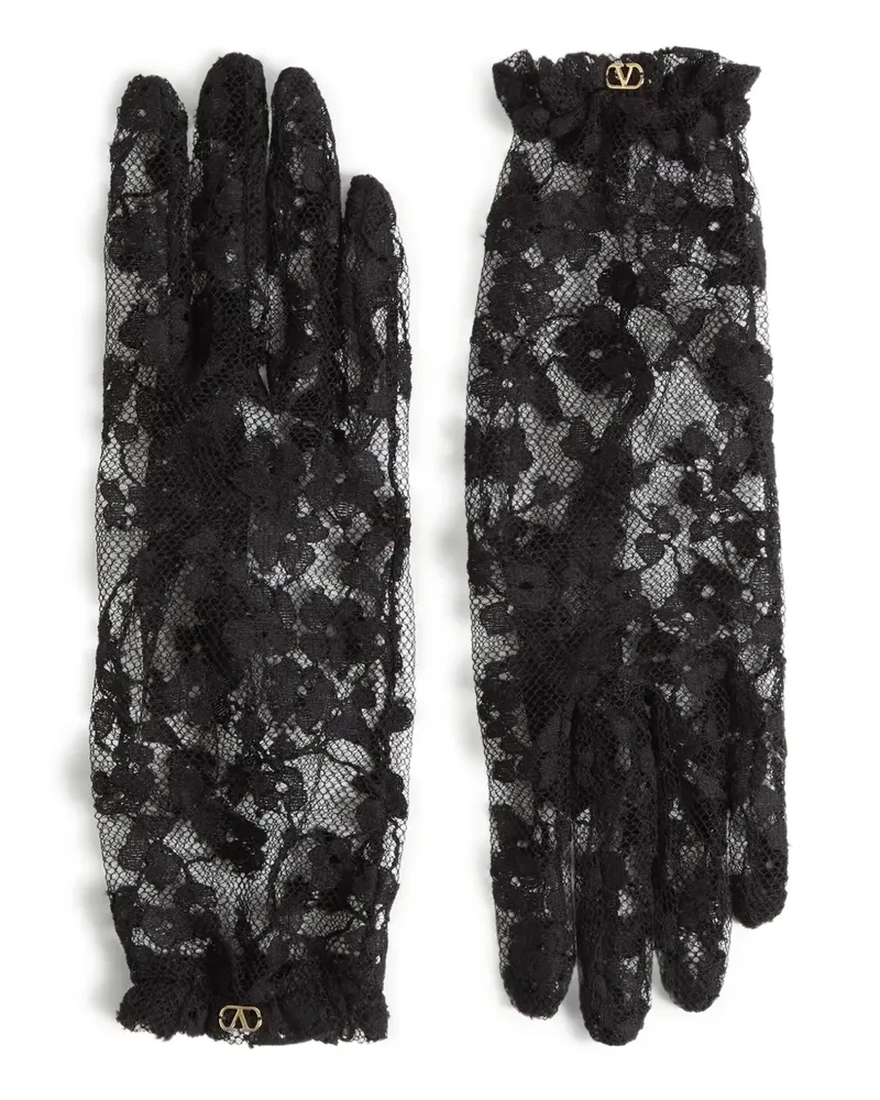 Valentino Garavani VLogo Signature Handschuhe aus Spitze - Schwarz Schwarz