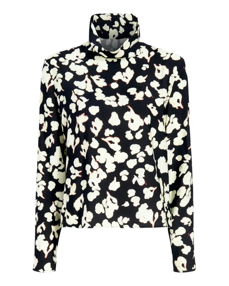 Proenza Schouler Ansel Bluse mit Blumen-Print - Schwarz Schwarz