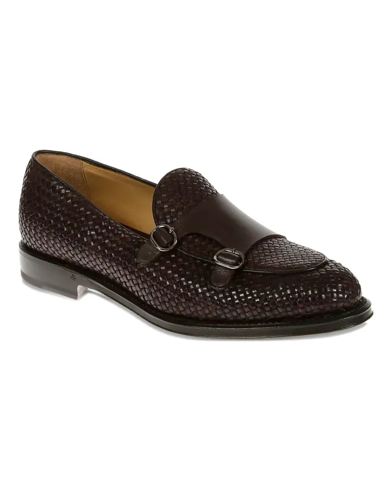 Neil Barrett double buckle woven loafers - Braun Braun