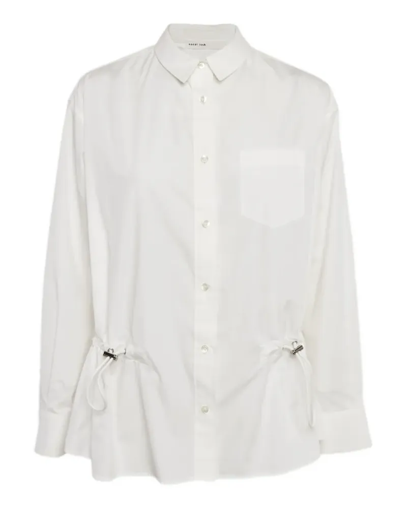 Sacai Geknöpfte Bluse mit Kordelzug - Weiß Weiß